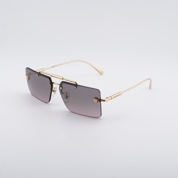 Versace VE2245 100258 Sunglasses Gold Rectangle Frame, Pink Gradient Lenses - Picture 1 of 9